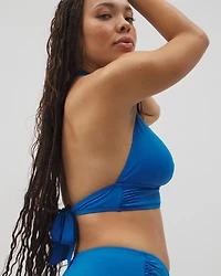 Shirred Halterkini Top