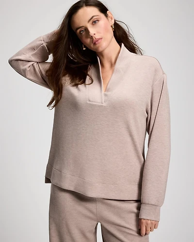 Modern Modal Relaxed V-Neck Top