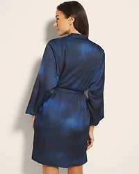 Reversible Short Robe with Plush Interior