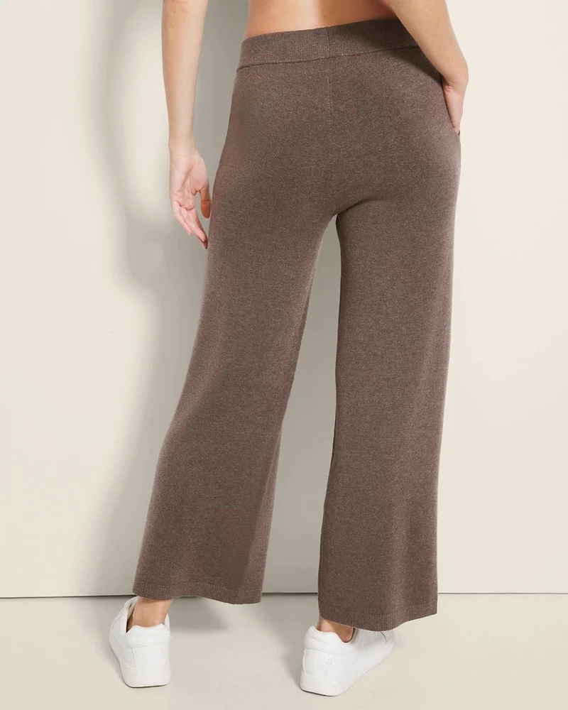 Wide-Leg Sweater Pants