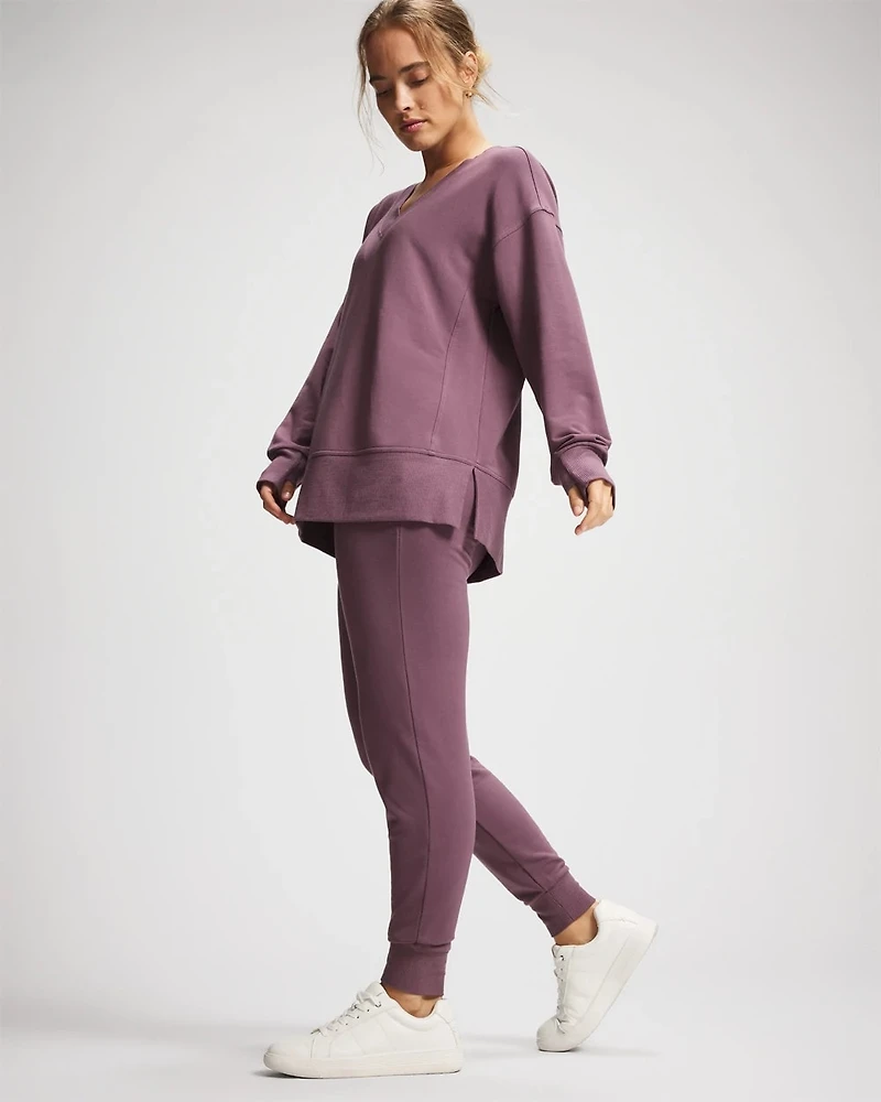 Ultrasoft Fleece V-Neck Sweatshirt