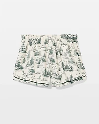 Velvet Piped Boxer Pajama Short