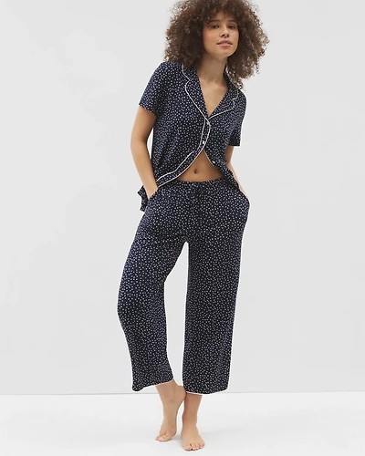 Piped Crop Pajama Pants