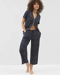 Piped Crop Pajama Pants