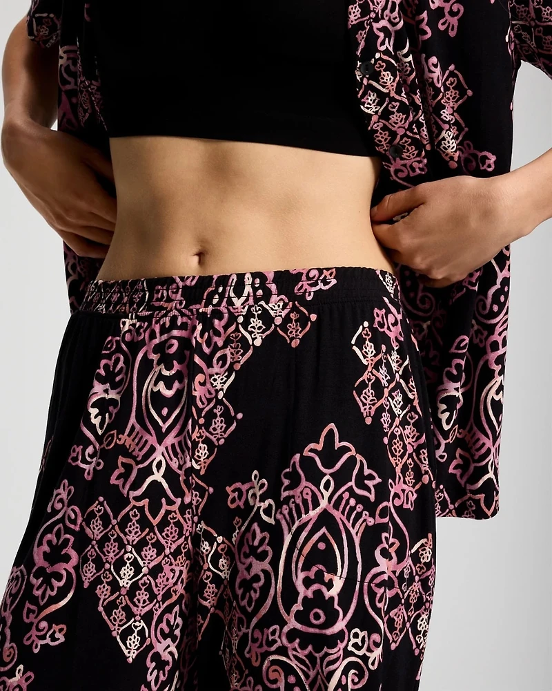Cropped Pajama Pants