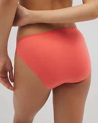 Cotton Blend Bikini Panty with Lace