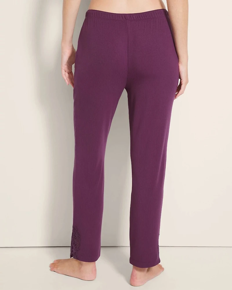 Rib Ankle Pajama Pants