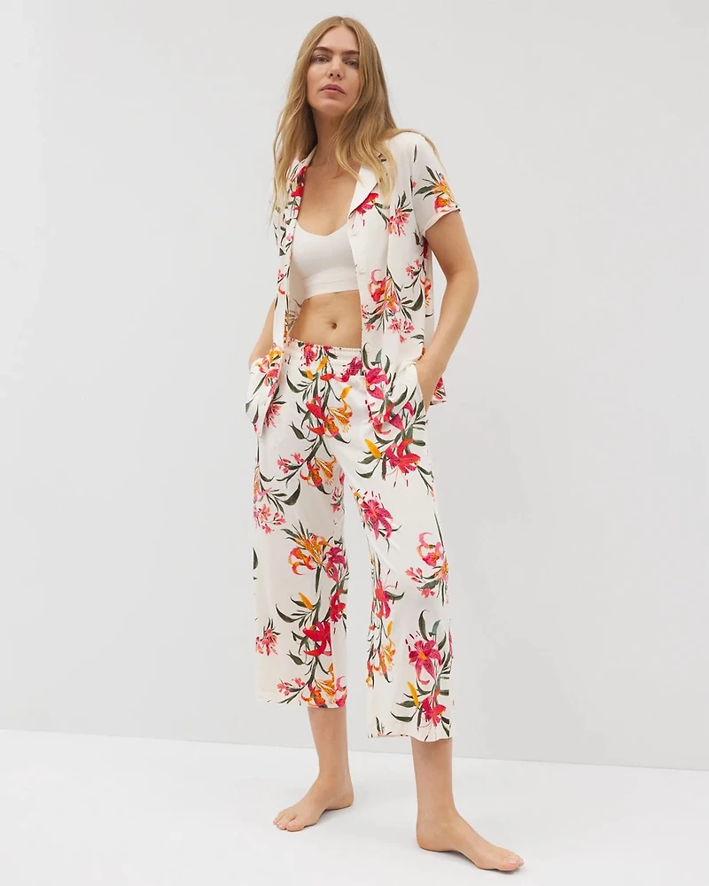 Cropped Pajama Pants