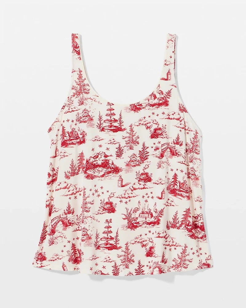 Pajama Tank With Piping