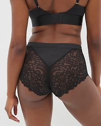 High-Waist Brief Panty with Lace