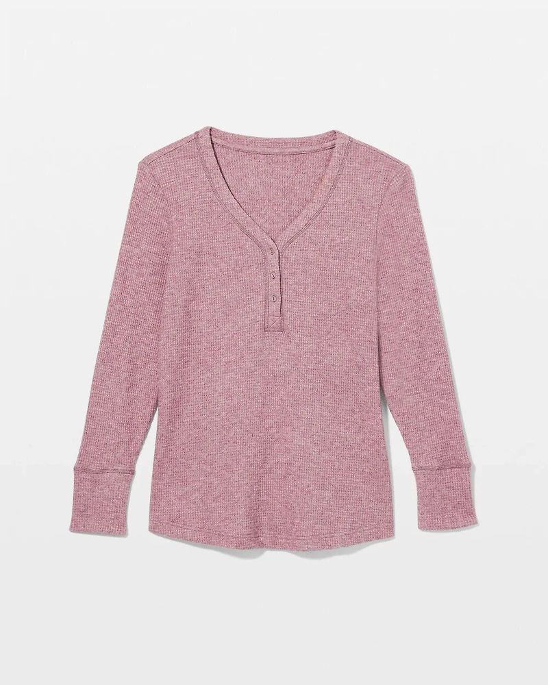Long-Sleeve Pajama Henley