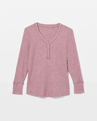 Long-Sleeve Pajama Henley