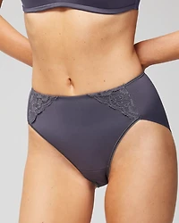 High-Leg Brief Panty with Lace