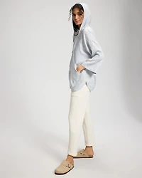 Chambray Oversized Zip-Up Jacket