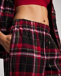 Velvet Piped Relaxed Pajama Pant