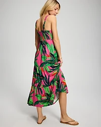 Soft Jersey Smocked Bodice Maxi Bra Dress