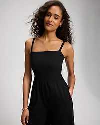 Cotton Ruched Bodice Jumpsuit