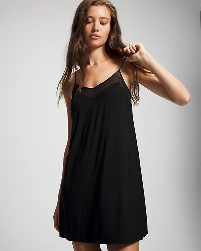 Mesh Trim Chemise