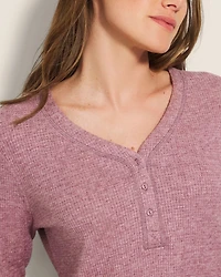 Long-Sleeve Pajama Henley