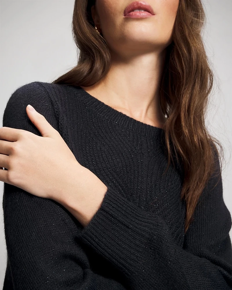 Shimmer Cable Knit Sweater