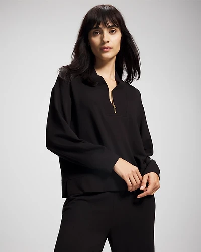 Ultrasoft Fleece Quarter Zip Sweatshirt