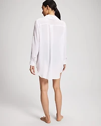 Solid Essentials Button Down Cover-Up Shirt