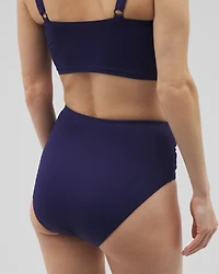 Ruched High-Waist Bikini Bottom