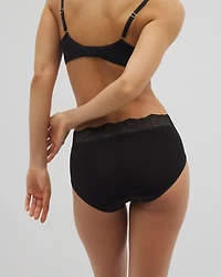 Embraceable Hipster Panty with Crochet Lace Waist