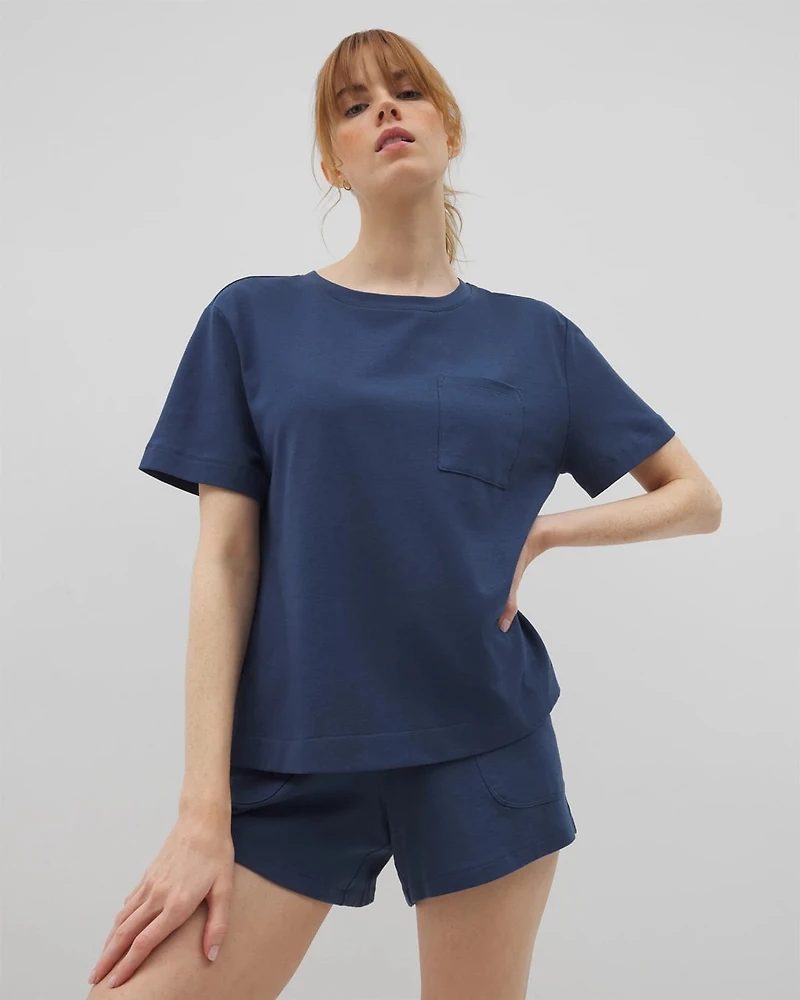 Short-Sleeve Pocket Pajama Tee