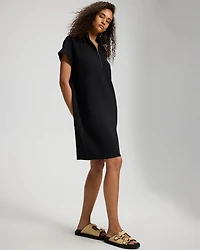 Modern Modal Quarter-Zip Short Sleeve Lounge Dress