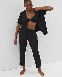 Button-Front Pajama Tee