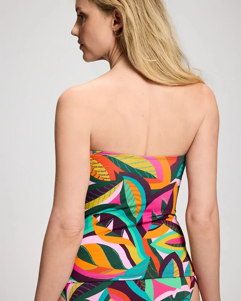 Wild and Free Draped Tankini Swim Top