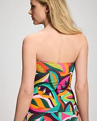 Wild and Free Draped Tankini Swim Top