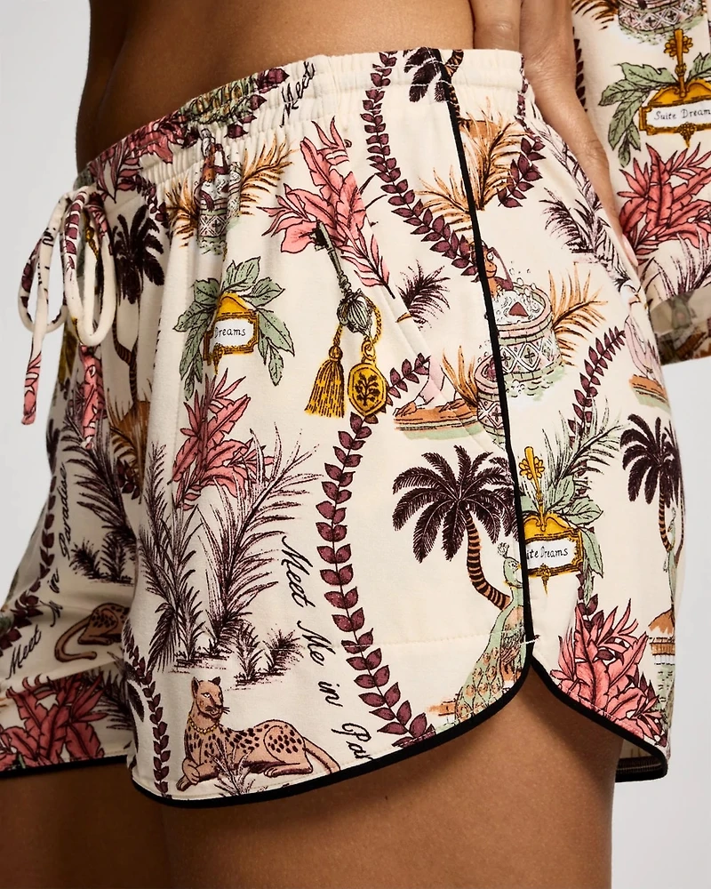 Printed Pajama Shorts