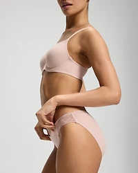 Cotton Blend Bikini Panty with Lace