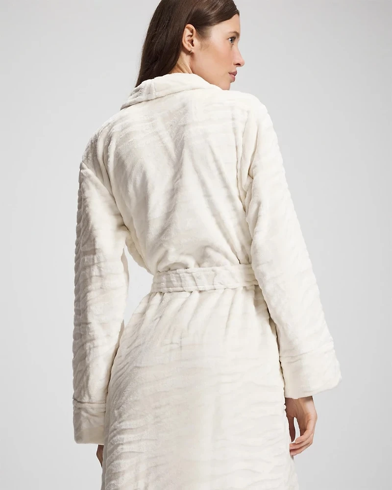 Textured Plush Long Robe