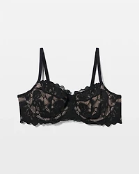 Bold Floral Lace Unlined Balconette Bra