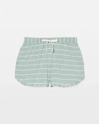 Curved Hem Pajama Shorts
