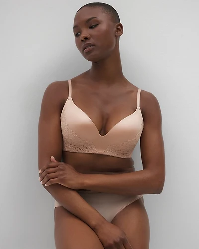 Wireless Lace Push-Up Bra