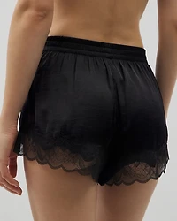 Lace Trim Pajama Shorts