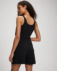 Relaxed Long Pajama Shorts