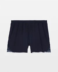Lace Trim Pajama Shorts