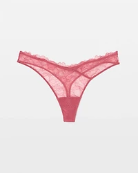 Fine Line Lace Thong Panty