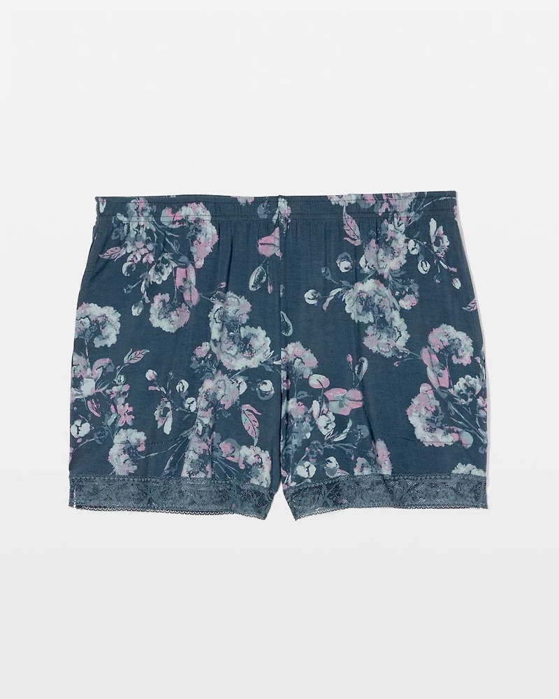 Lace-Trim Pajama Shorts