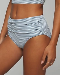 Seersucker High-Waist Bottoms