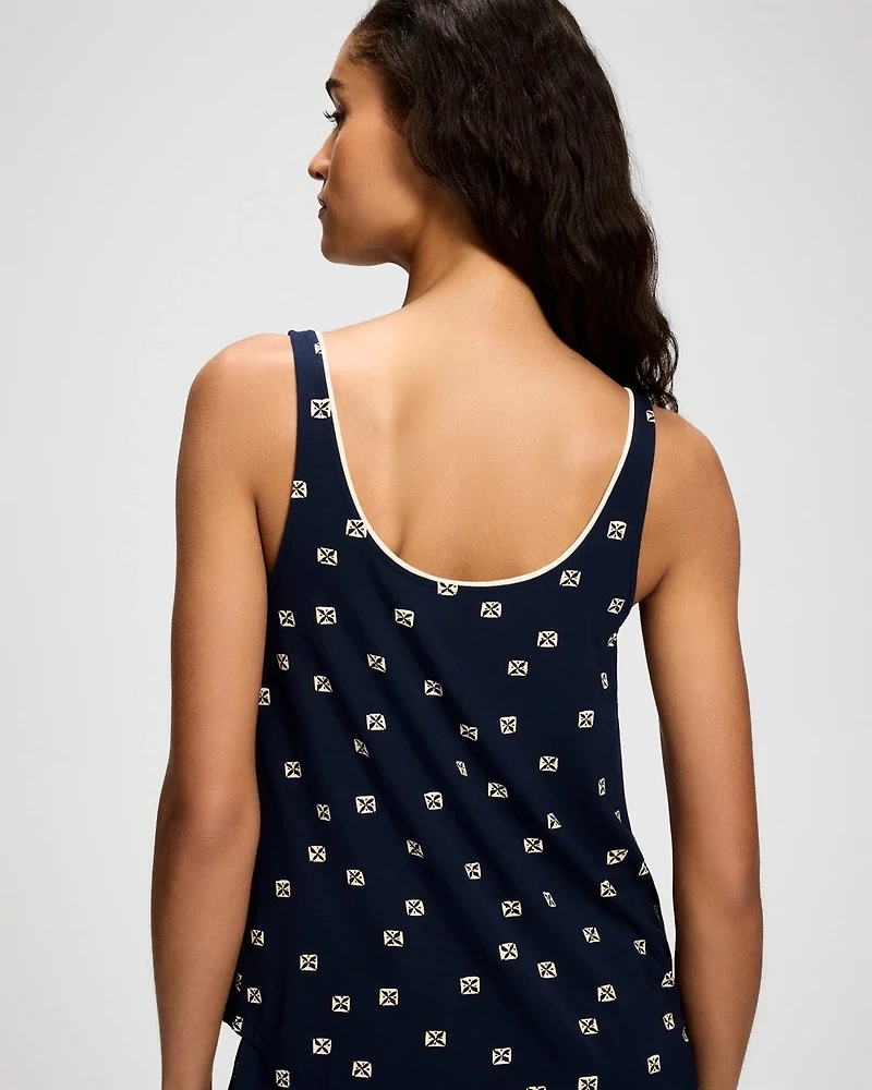 Pajama Tank With Piping