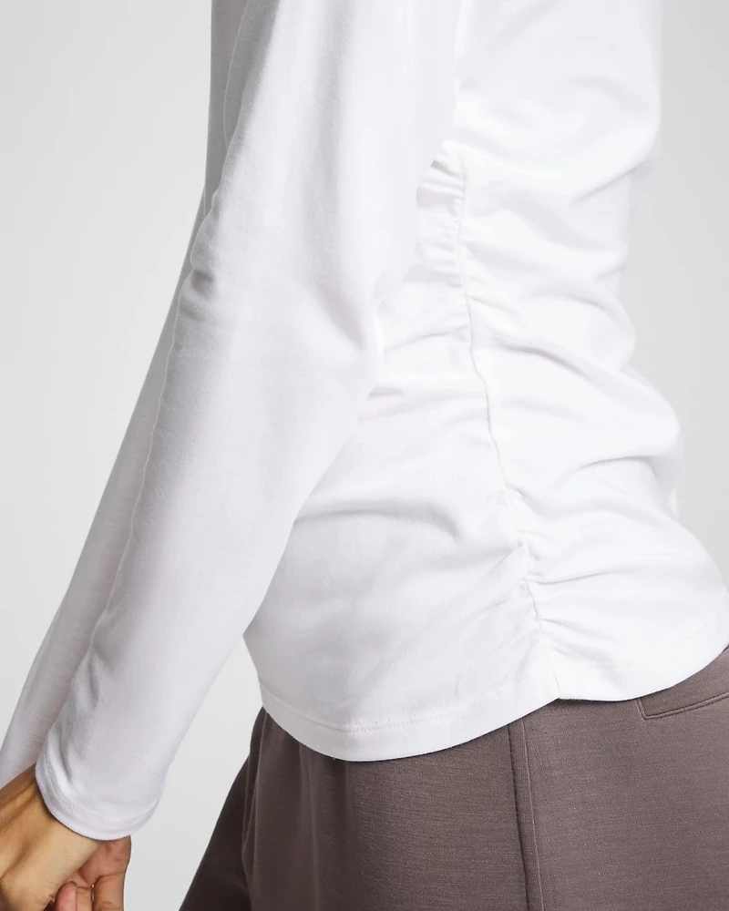 Ruched Long Sleeve Pajama Tee