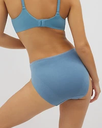 Cotton Blend with Lace High-Leg Panty