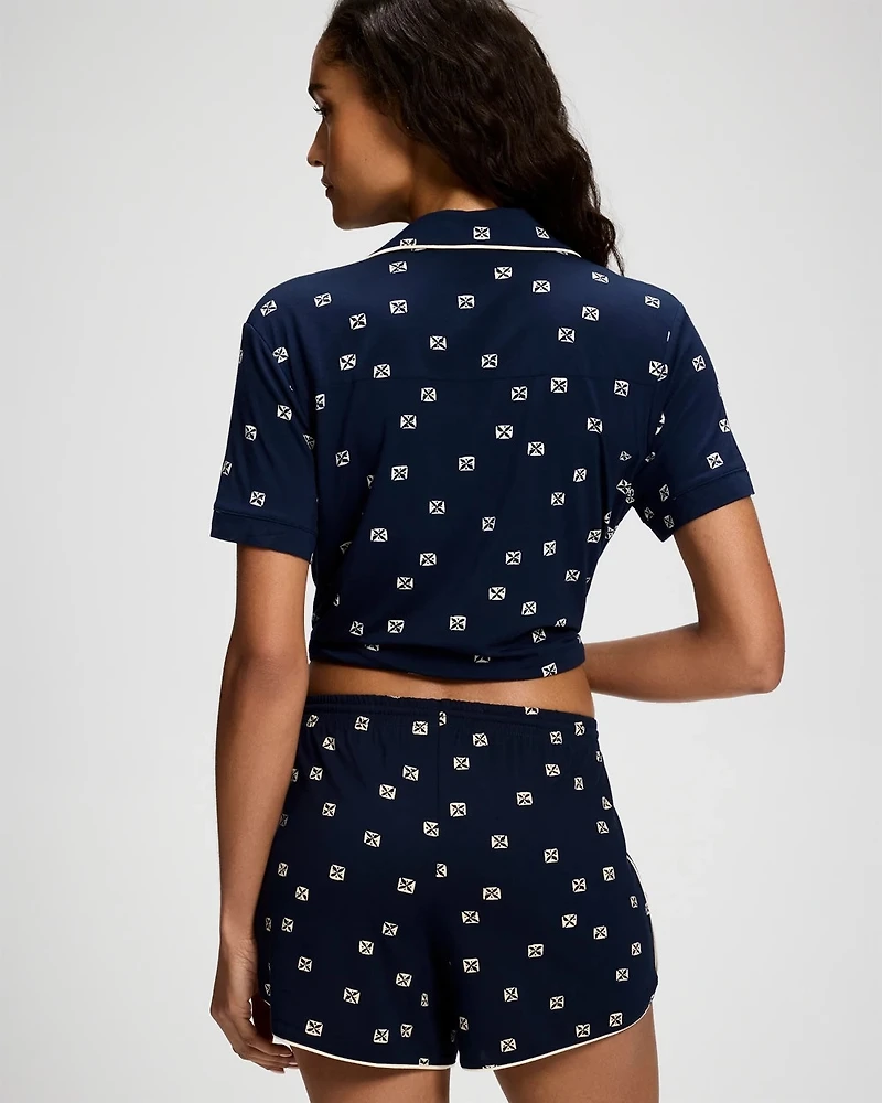 Printed Pajama Shorts