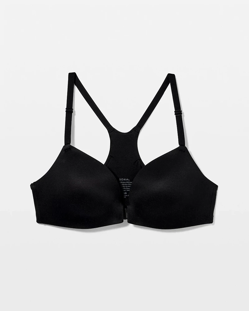 Front-Close Racerback Bra